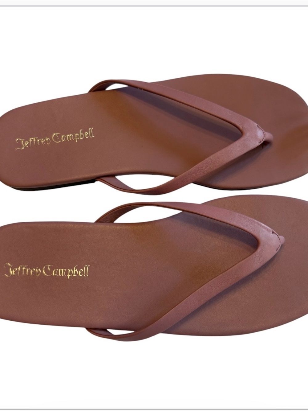 Jeffrey Campbell Kierra Thong Sandals Mauve Pink Square Toe Size 10